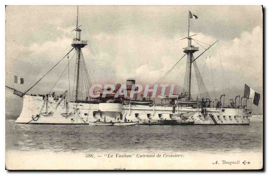 CPA Bateau de Guerre Le Vauban Cuirasse de croisiere