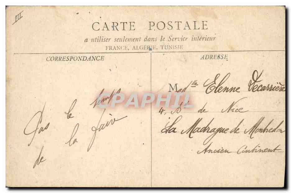 CPA Bateau de Guerre Cette Torpilleur dans le port  — Verso