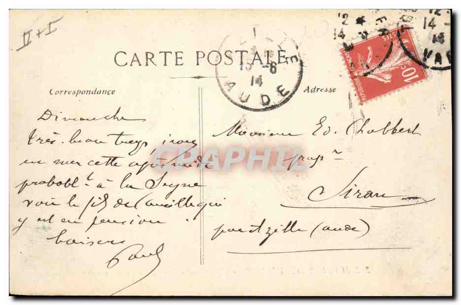 CPA Bateau de Guerre Vergniaud Drednougth d'escadre — Verso