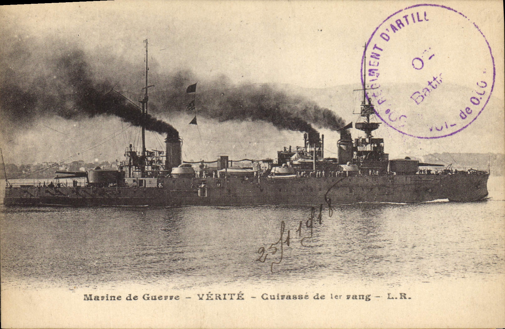 Marine de Guerre - VÉRITÉ - Cuirassé de 1er rang - L.R.