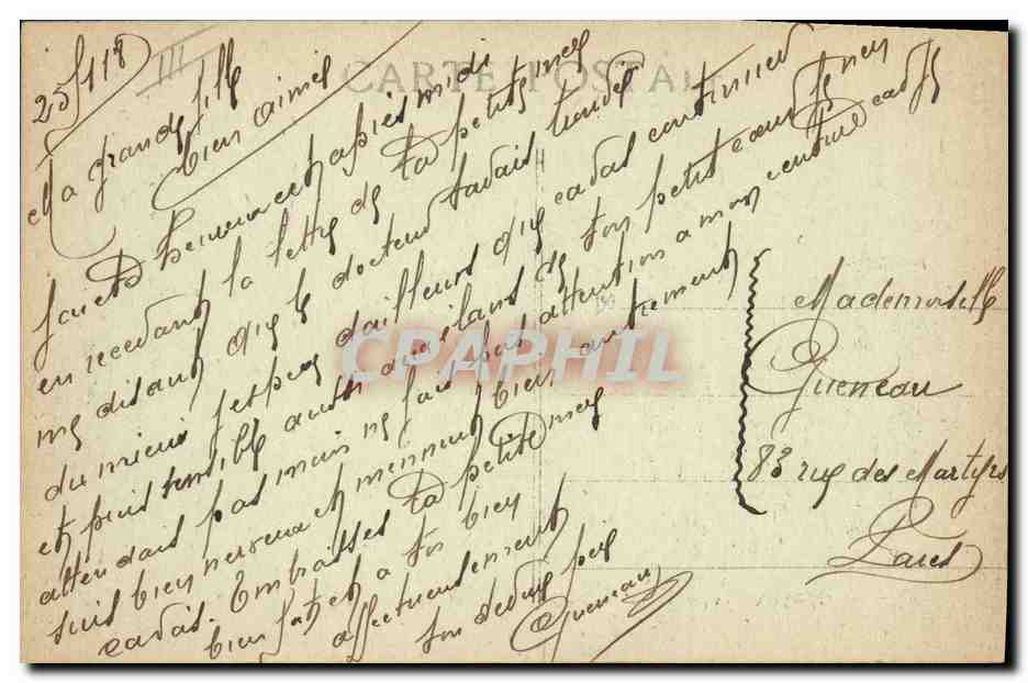 Marine de Guerre - VÉRITÉ - Cuirassé de 1er rang - L.R. — Verso