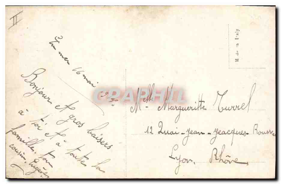 CPA Bateau de Guerre Victor Hugo HMS Inflexible — Verso