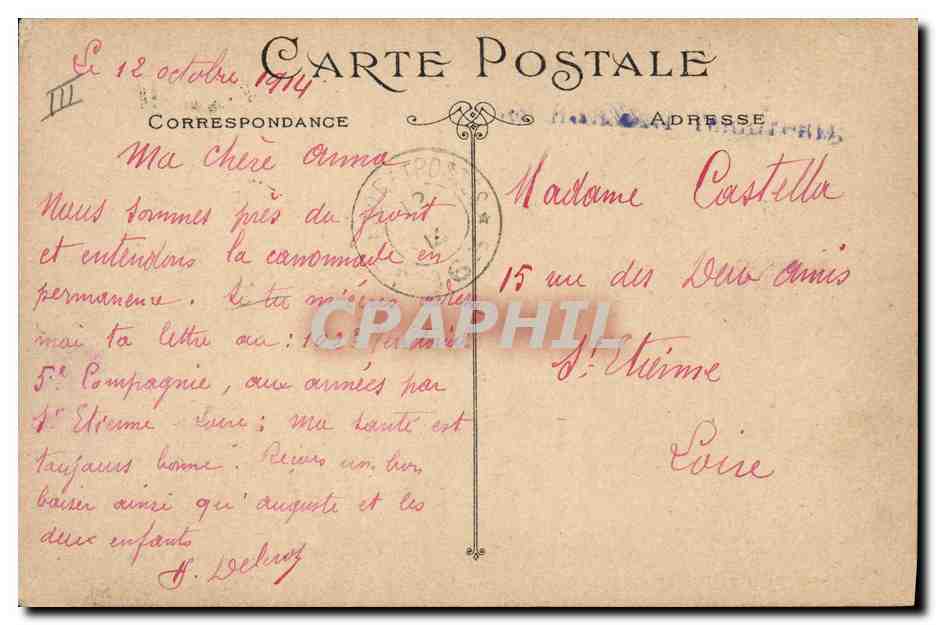 CPA Bateau de Guerre Dreadnoughts Voltaire Cuirasse de 1er rang — Verso