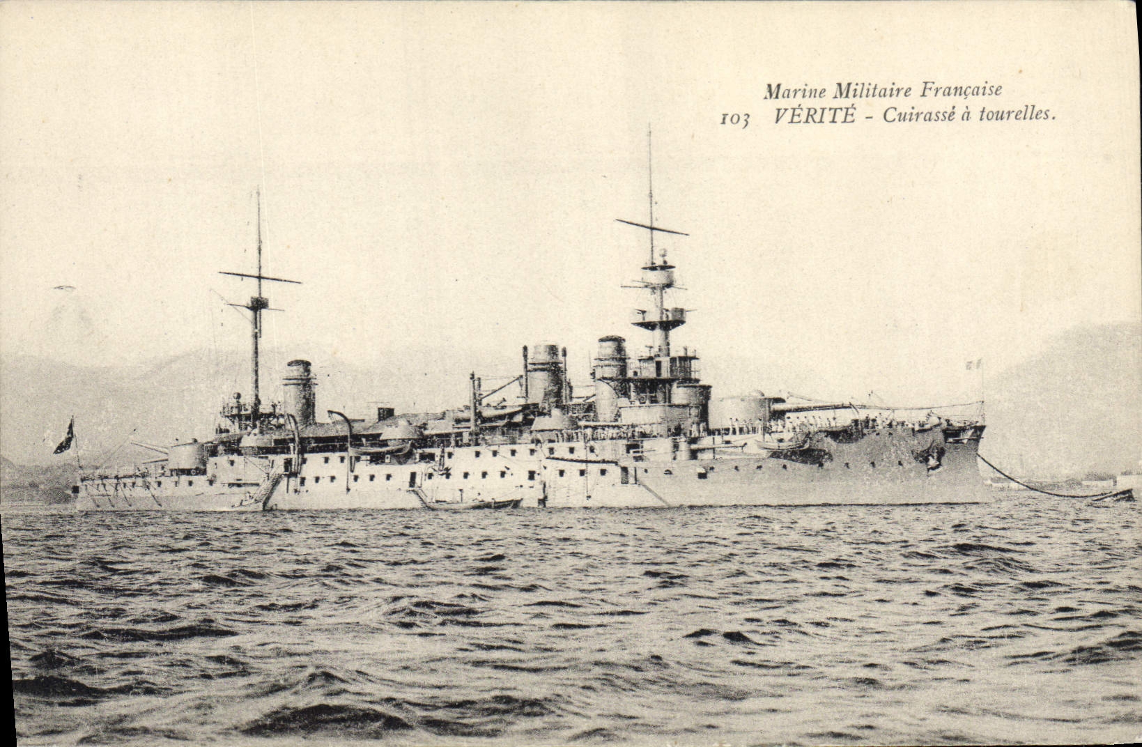 Vérité — Cuirassé à tourelles — Marine Militaire Française — n°103