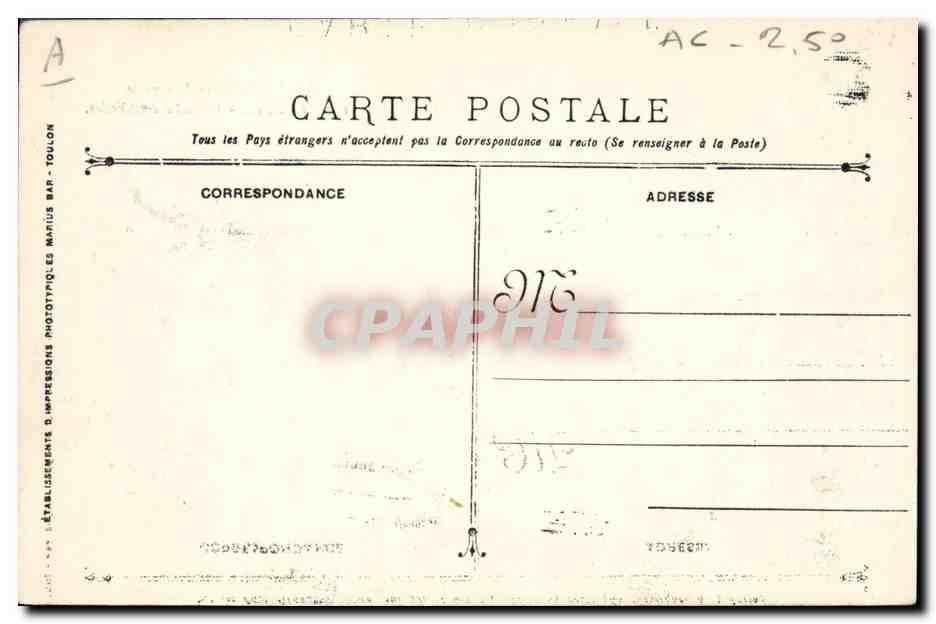 Vérité — Cuirassé à tourelles — Marine Militaire Française — n°103 — Verso