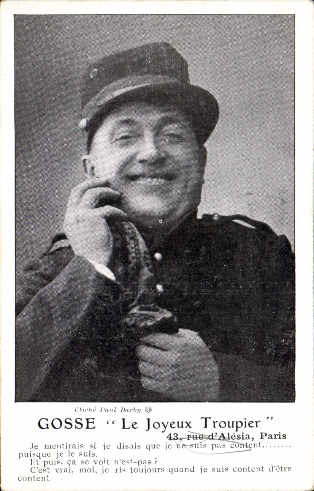CPM Cinema Gosse Le joyeux Troupier Rue d'Alesia Paris Militaria