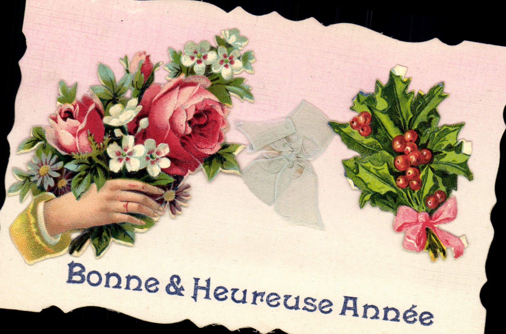 CPA Fantaisie Main Fleurs 