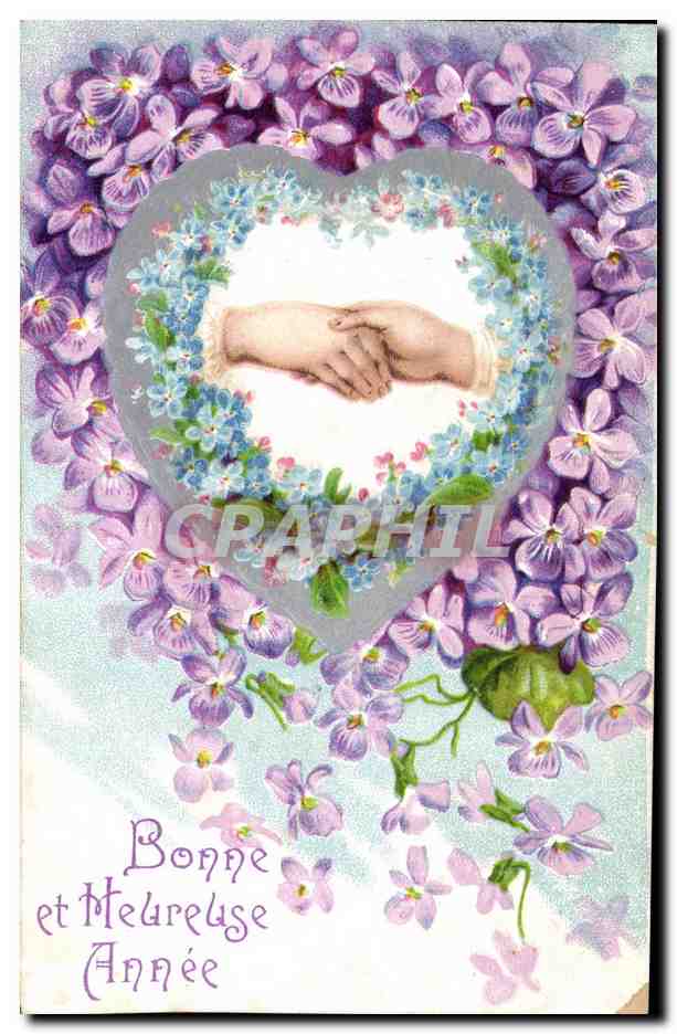 CPA Fantaisie Main Fleurs 