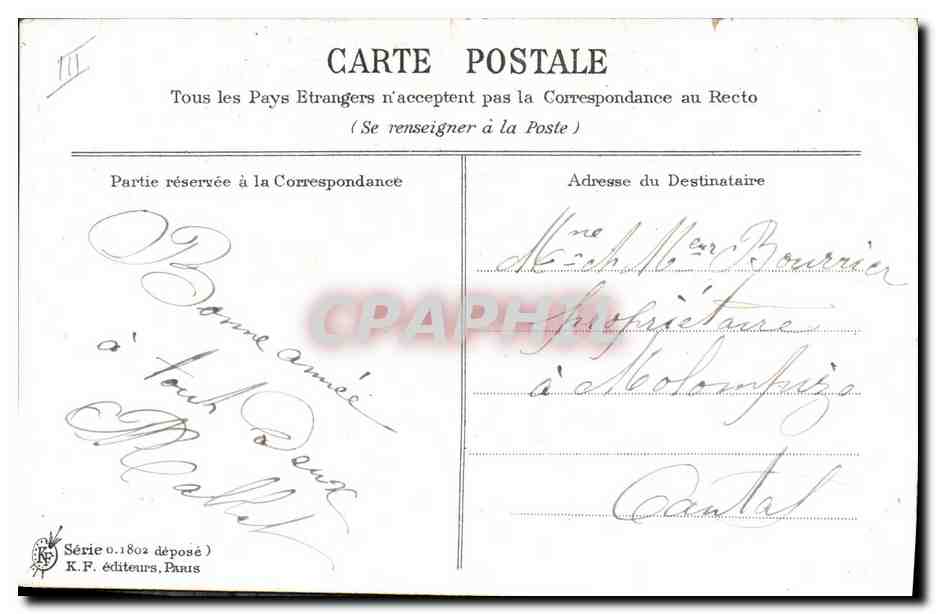 CPA Fantaisie Main Fleurs  — Verso