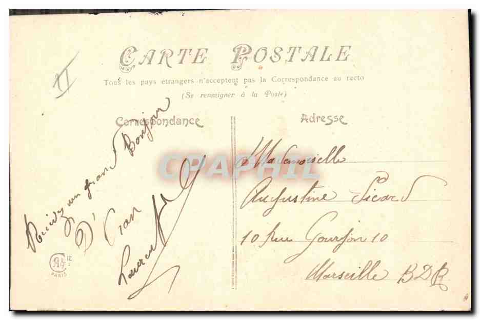 CPA Fantaisie Main Fleurs  — Verso
