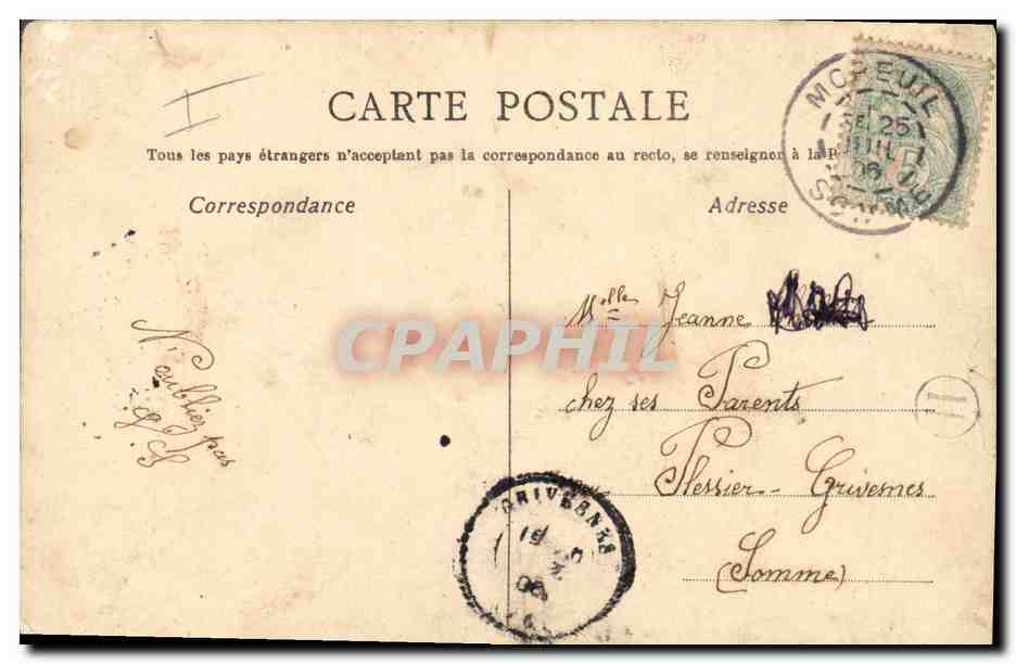 CPA Fantaisie Main Fleurs  — Verso
