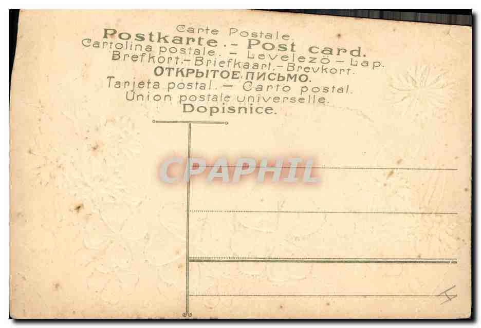 CPA Fantaisie Main Fleurs  — Verso