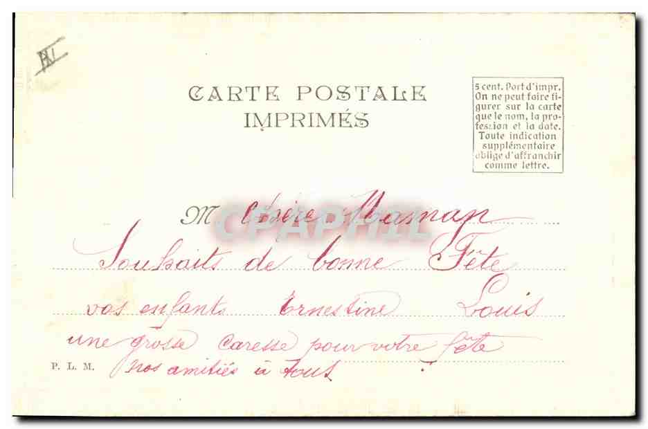CPA Fantaisie Main Fleurs  — Verso