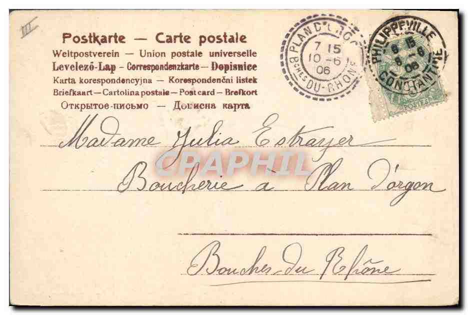CPA Fantaisie Main Fleurs  — Verso