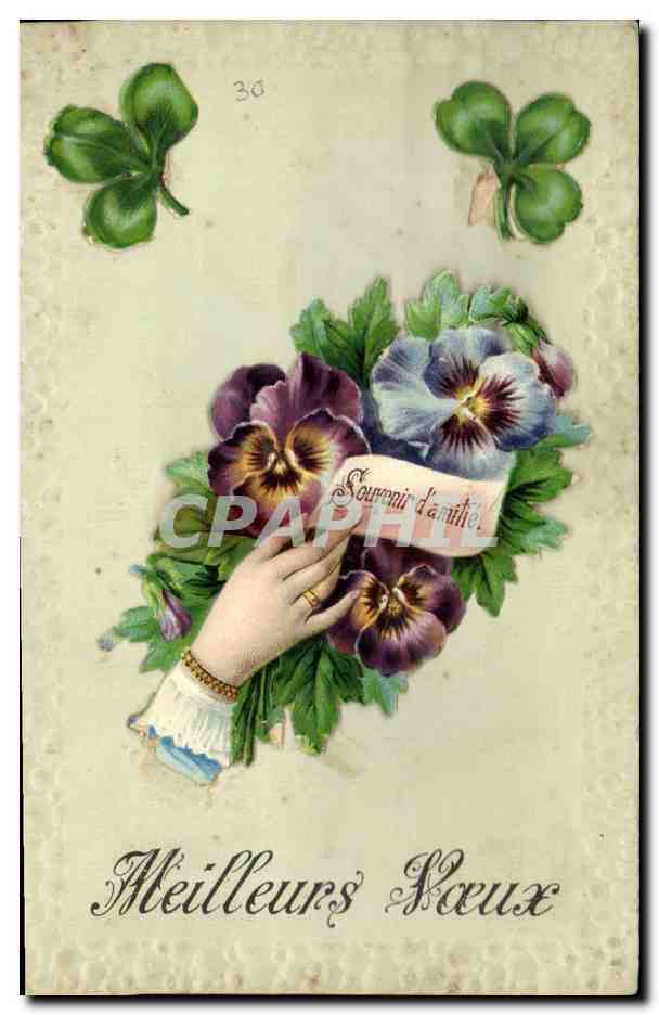 Fleurs de pensée — Souvenir d'amitié — Meilleurs Vœux — n°36