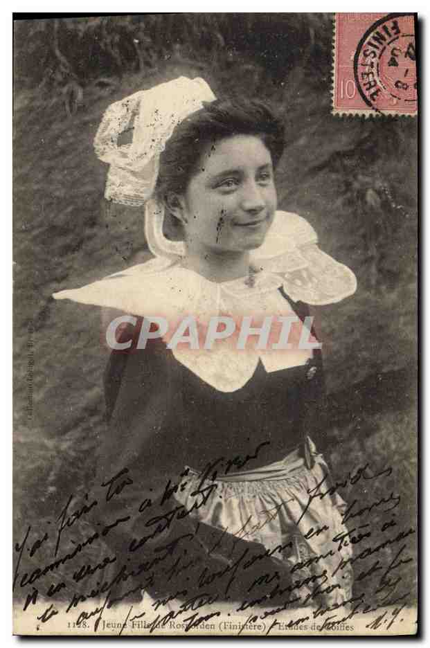 CPA Folklore Jeune fille de Rosporden