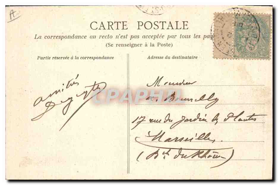 CPA Folklore Coiffe de Parame — Verso
