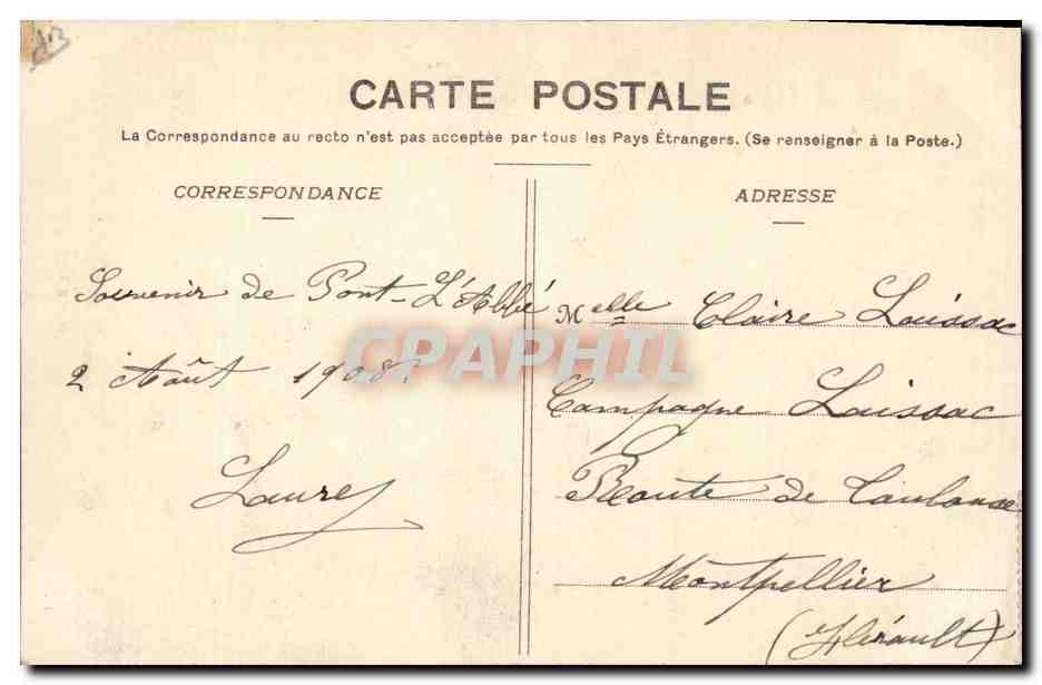 CPA Folklore Maries de Pont L'Abbe Mariage — Verso