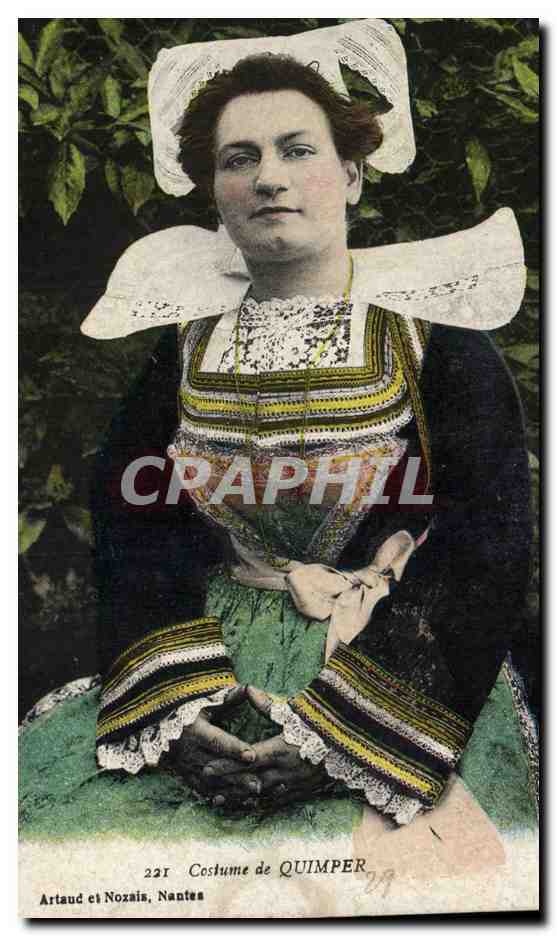 CPA Folklore Costume de Quimper