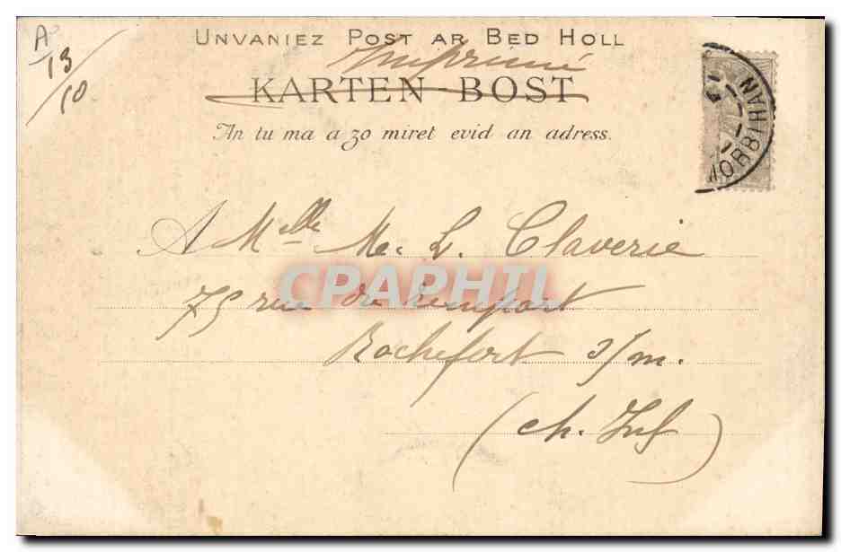 CPA Folklore Les petites Roscovites  — Verso