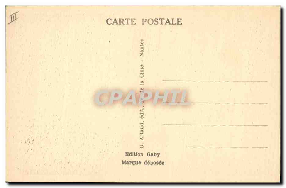 CPA Folklore Ancienne coiffe de Pont L'Abbe — Verso