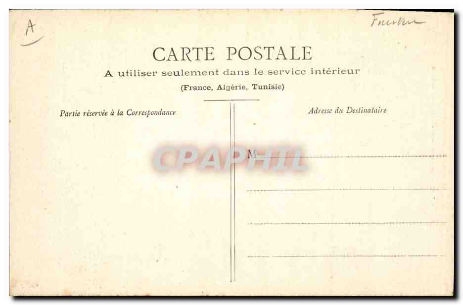 CPA Folklore Jeune fille du pays de Leon — Verso