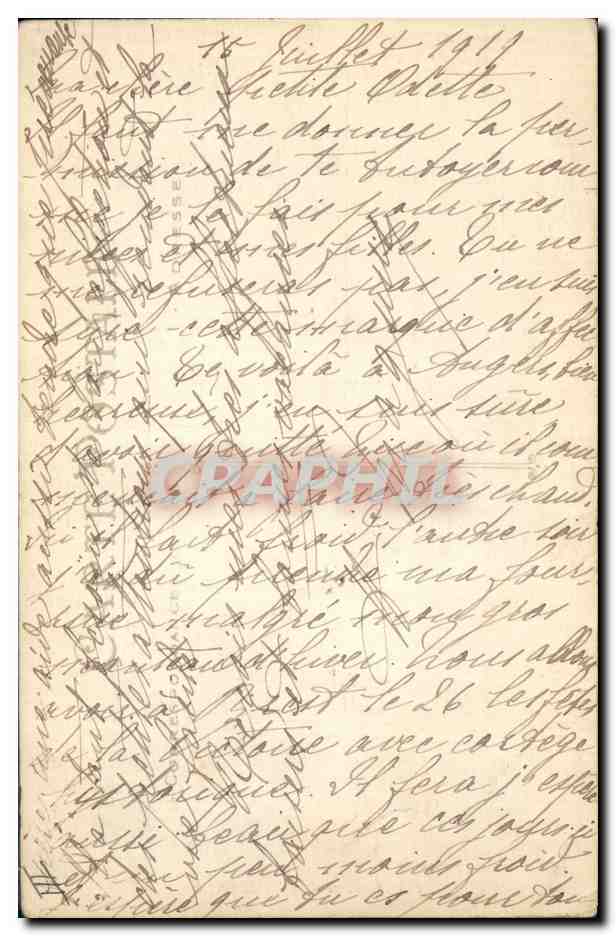 CPA Folklore Costume de Quimperle — Verso