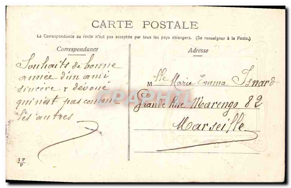 CPA Fantaisie Fleurs Femme — Verso