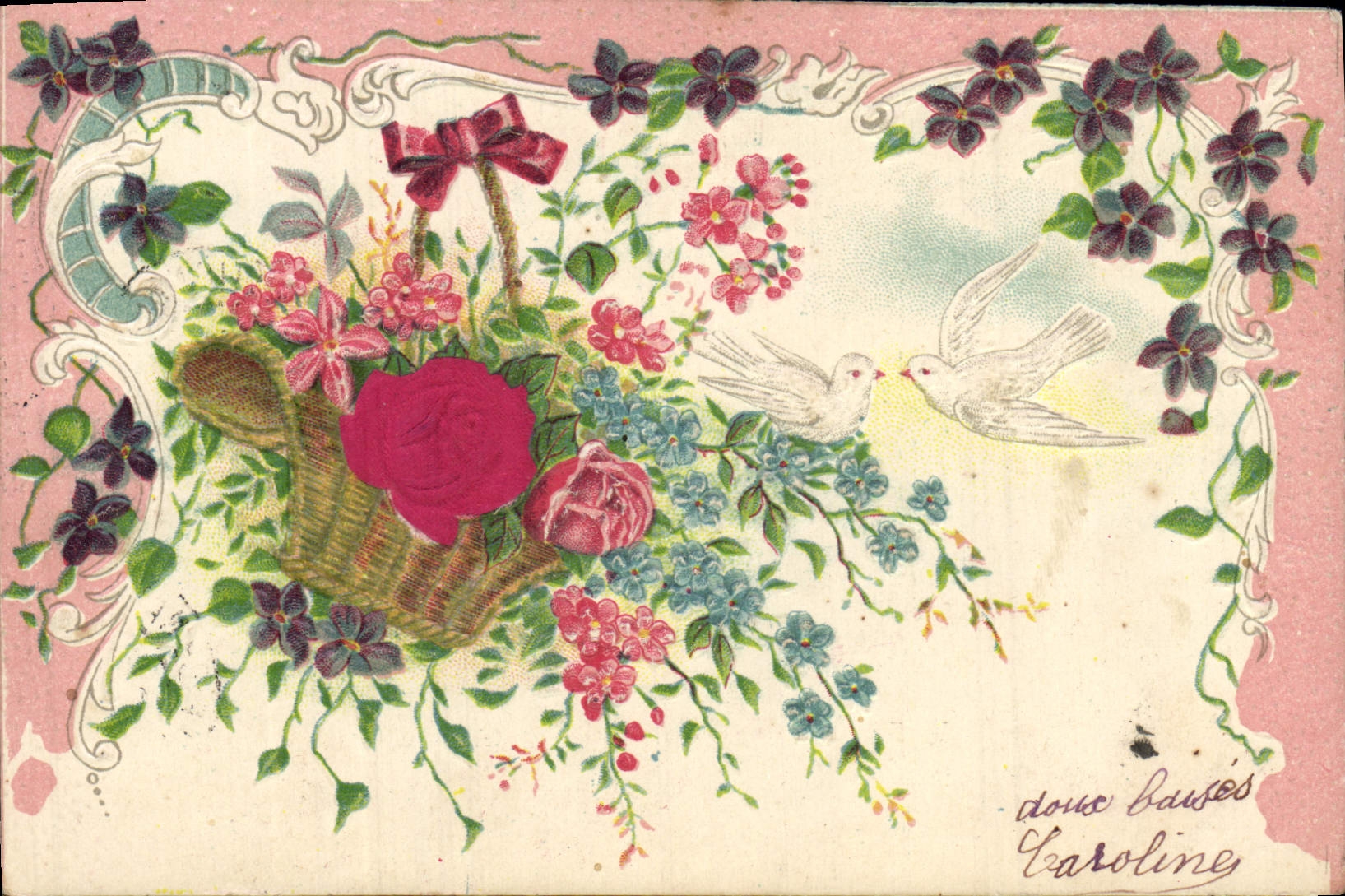 CPA Fantaisie Fleurs Colombes