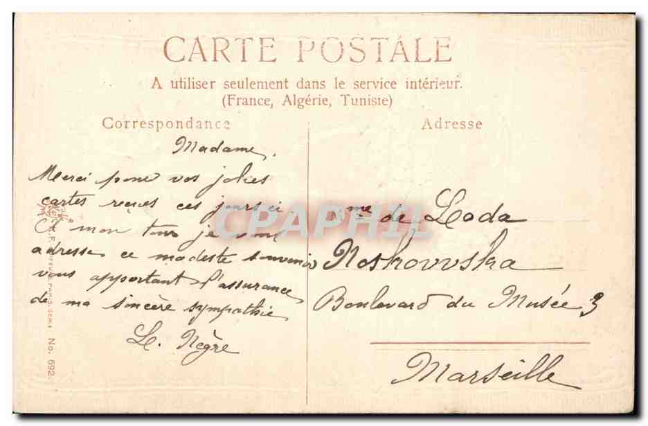 CPA Fantaisie Fleurs  — Verso