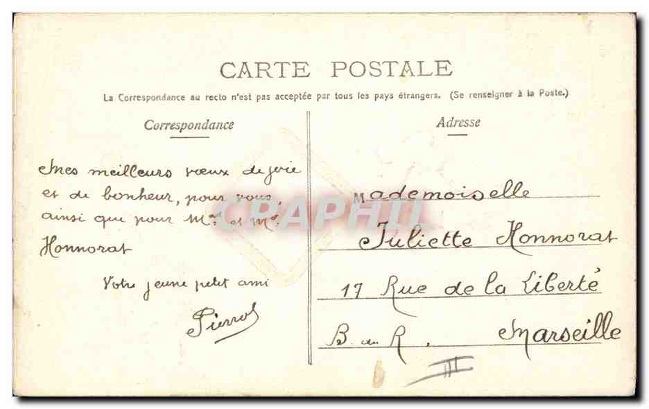 CPA Fantaisie Fleurs Femme — Verso