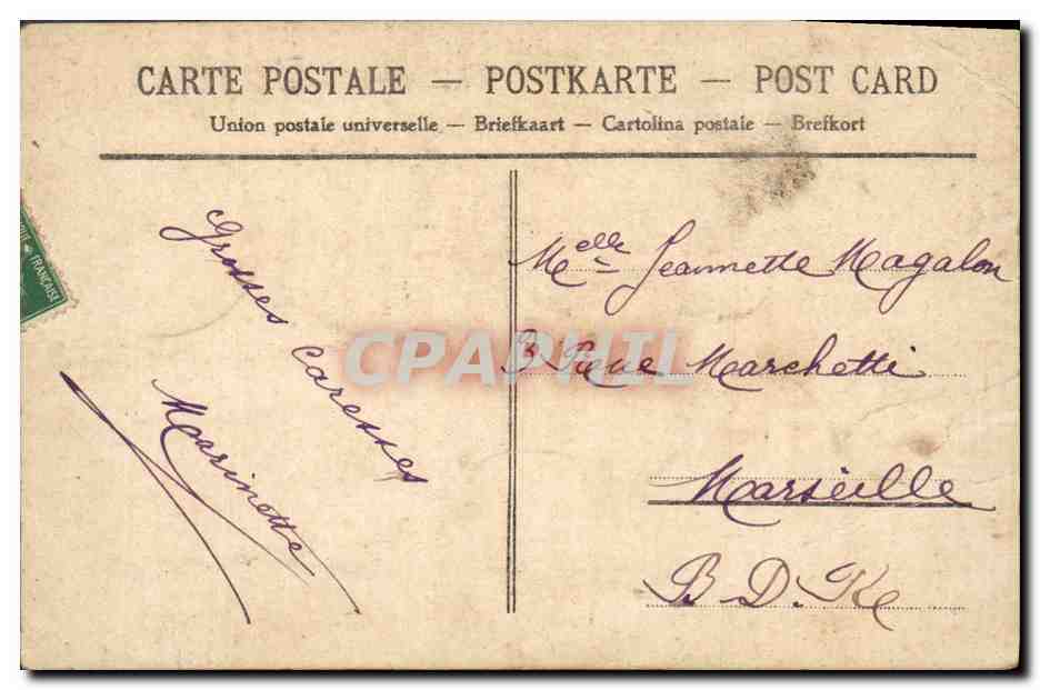 CPA Fantaisie Fleurs Colombes — Rückseite