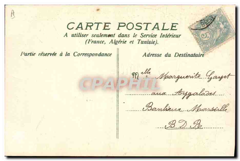 CPA Fantaisie Fleurs Oiseaux — Verso