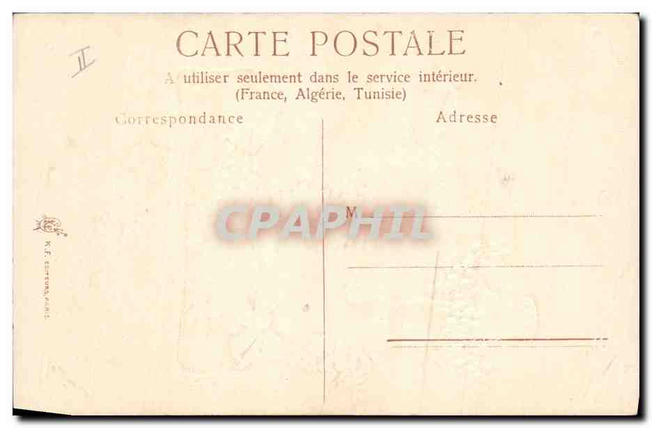 CPA Fantaisie Fleurs  — Rückseite