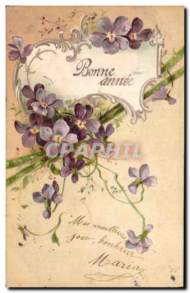 Violets — Bonne année — éditeur non visible