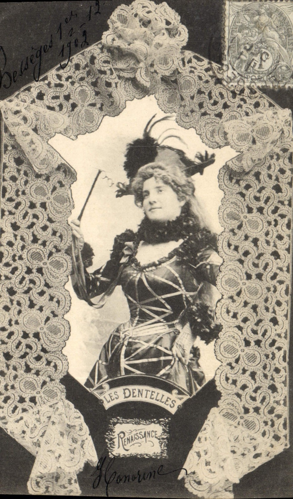 CPA Folklore Dentelle Dentelliere Renaissance 
