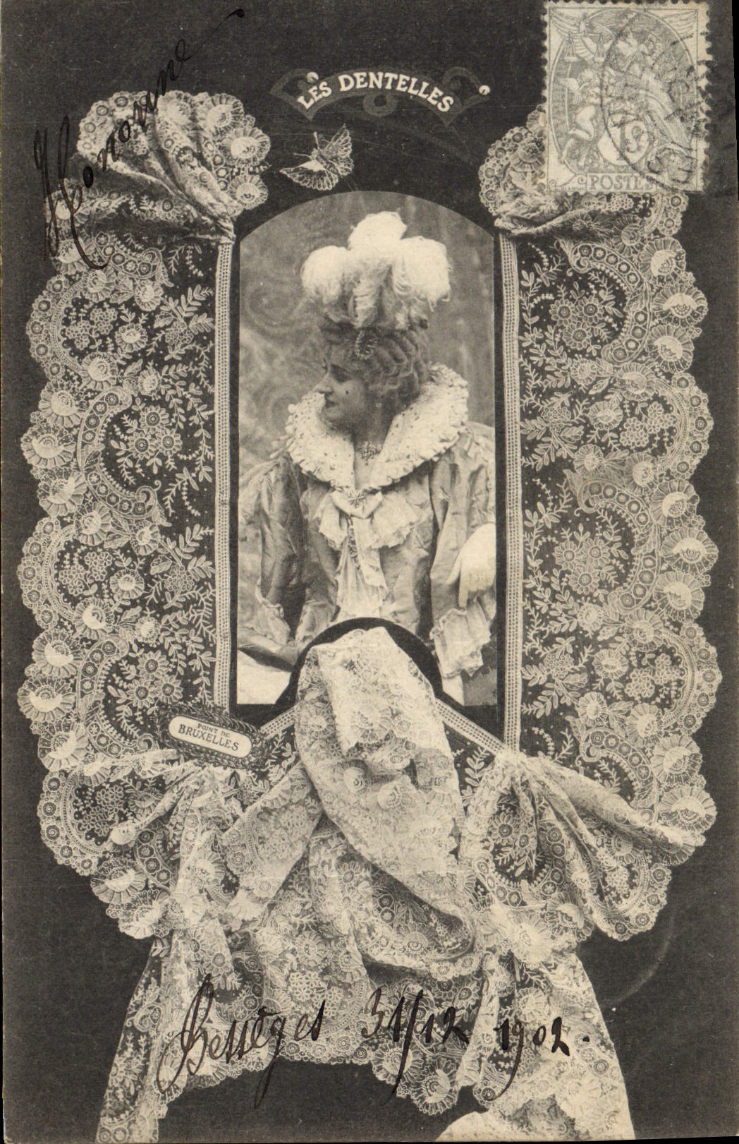 CPA Folklore Dentelle Dentelliere Bruxelles