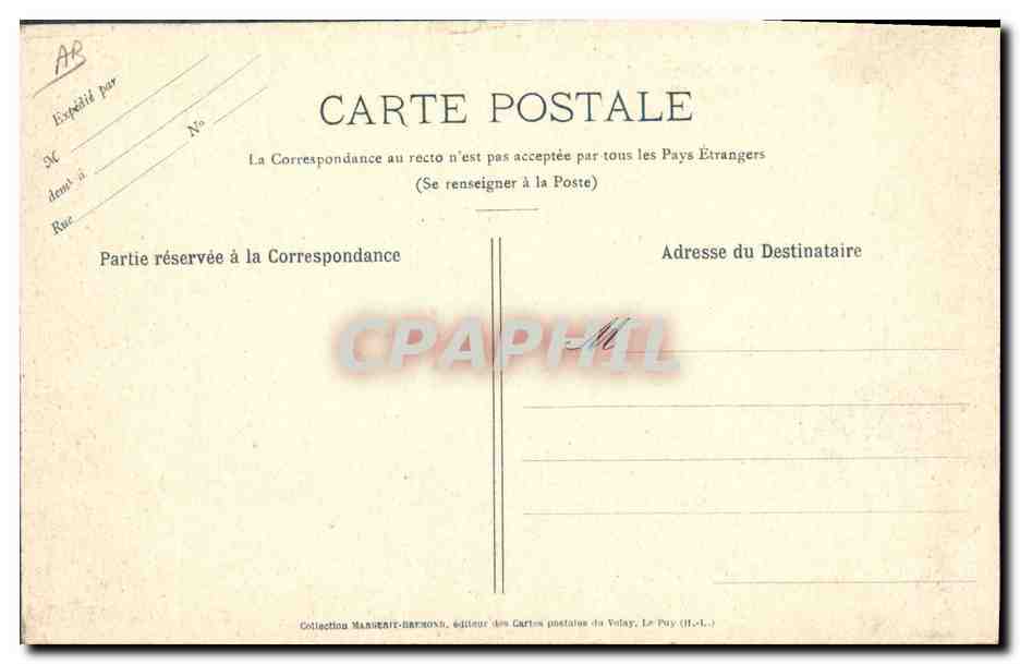 CPA Folklore Dentelle Dentelliere Craponne  — Verso