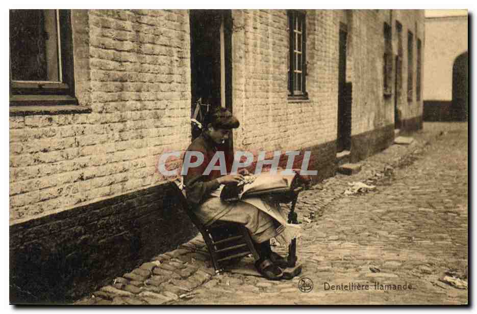 CPA Folklore Dentelle Dentelliere Flamande