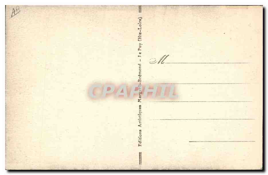 CPA Folklore Dentelle Dentelliere Coiffure dite Auvergnate Avec large ruban flottant  — Verso
