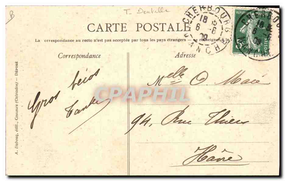 CPA Folklore Dentelle Dentelliere coiffee du bonnet rond Normandie — Verso