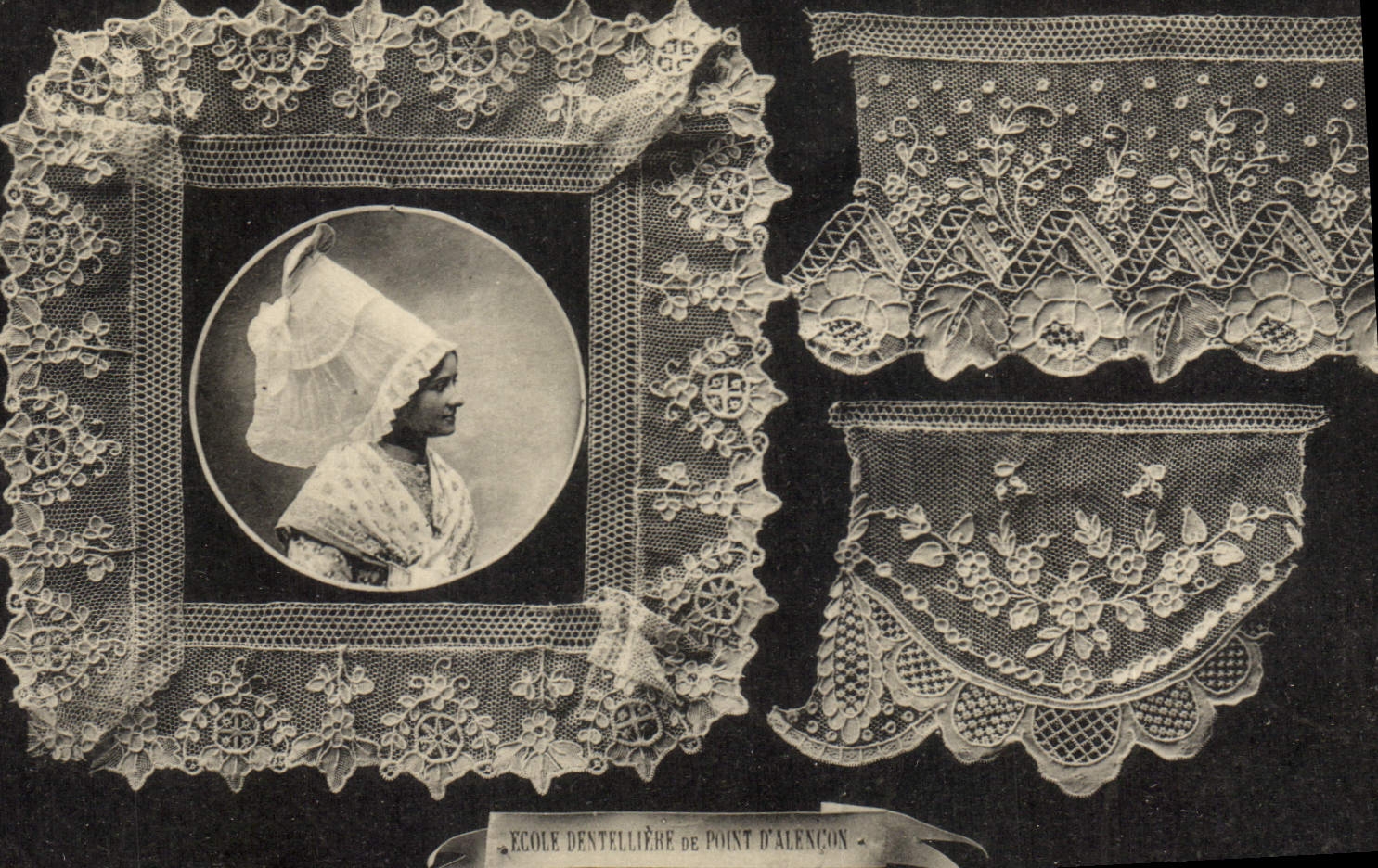 CPA Folklore Dentelle Ecole Dentelliere Point d'Alencon