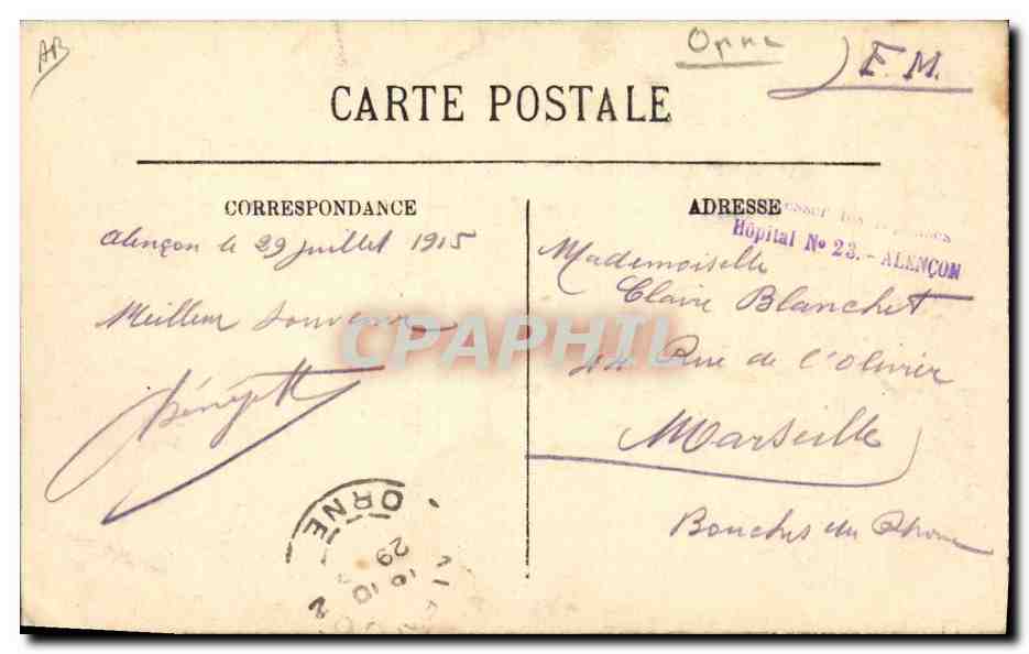 CPA Folklore Dentelle Ecole Dentelliere Point d'Alencon — Verso