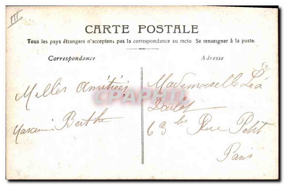 CPA Folklore Dentelle Ecole Dentelliere Point d'Alencon — Verso