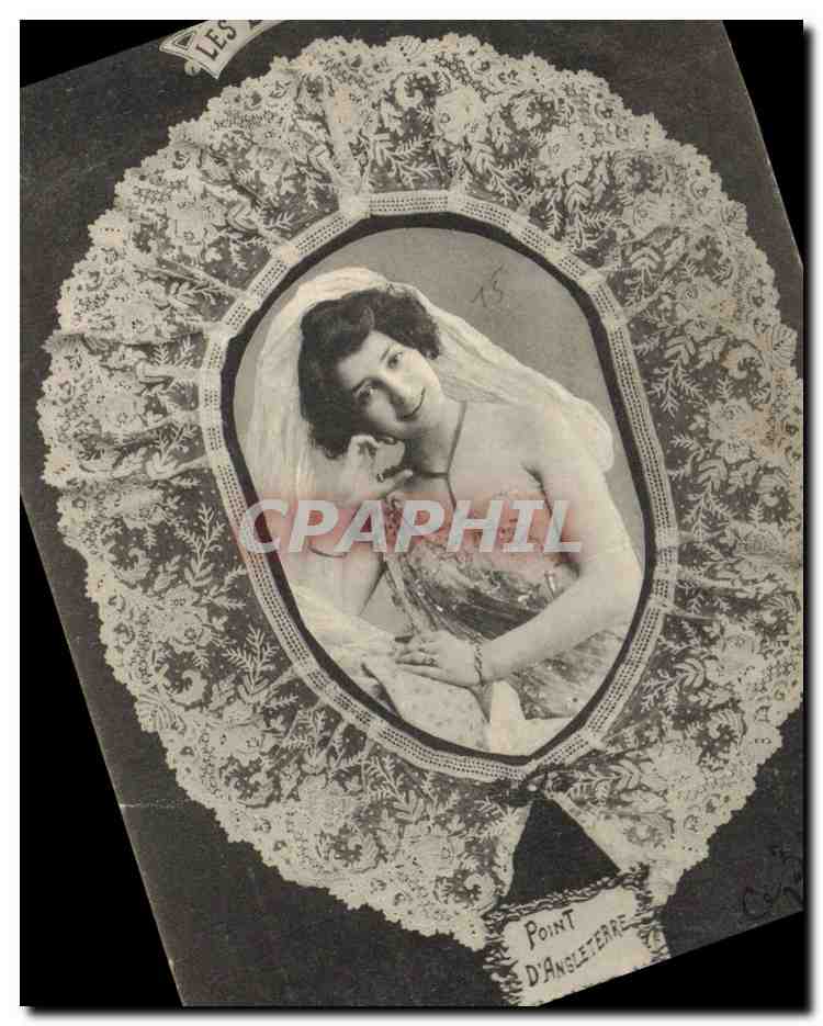 CPA Folklore Dentelle Dentelliere Point d'Angleterre