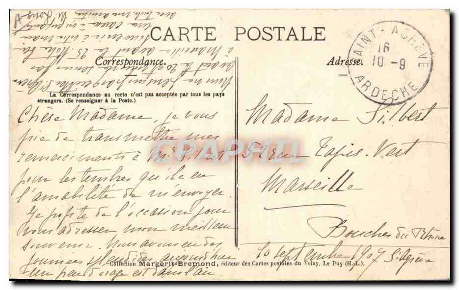 CPA Folklore Dentelle Dentelliere Craponne Lignerie Torchon fin — Verso