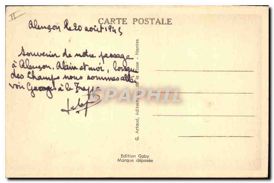 CPA Folklore Dentelle Ecole Dentelliere du Point d'Alencon Normandie — Verso