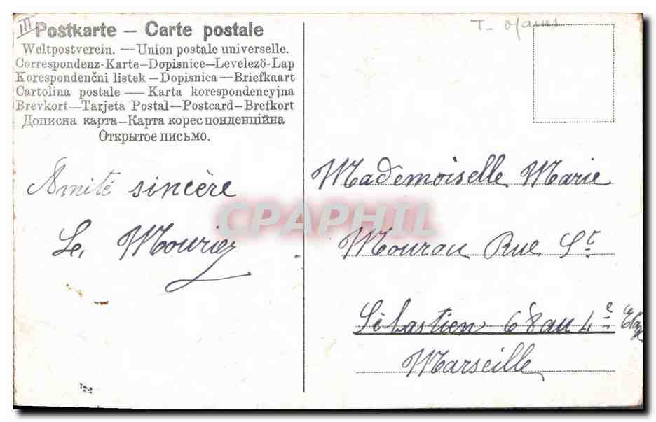 CPA Fantaisie Main Fleurs  — Verso