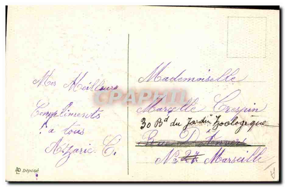 CPA Fantaisie Main Fleurs  — Verso