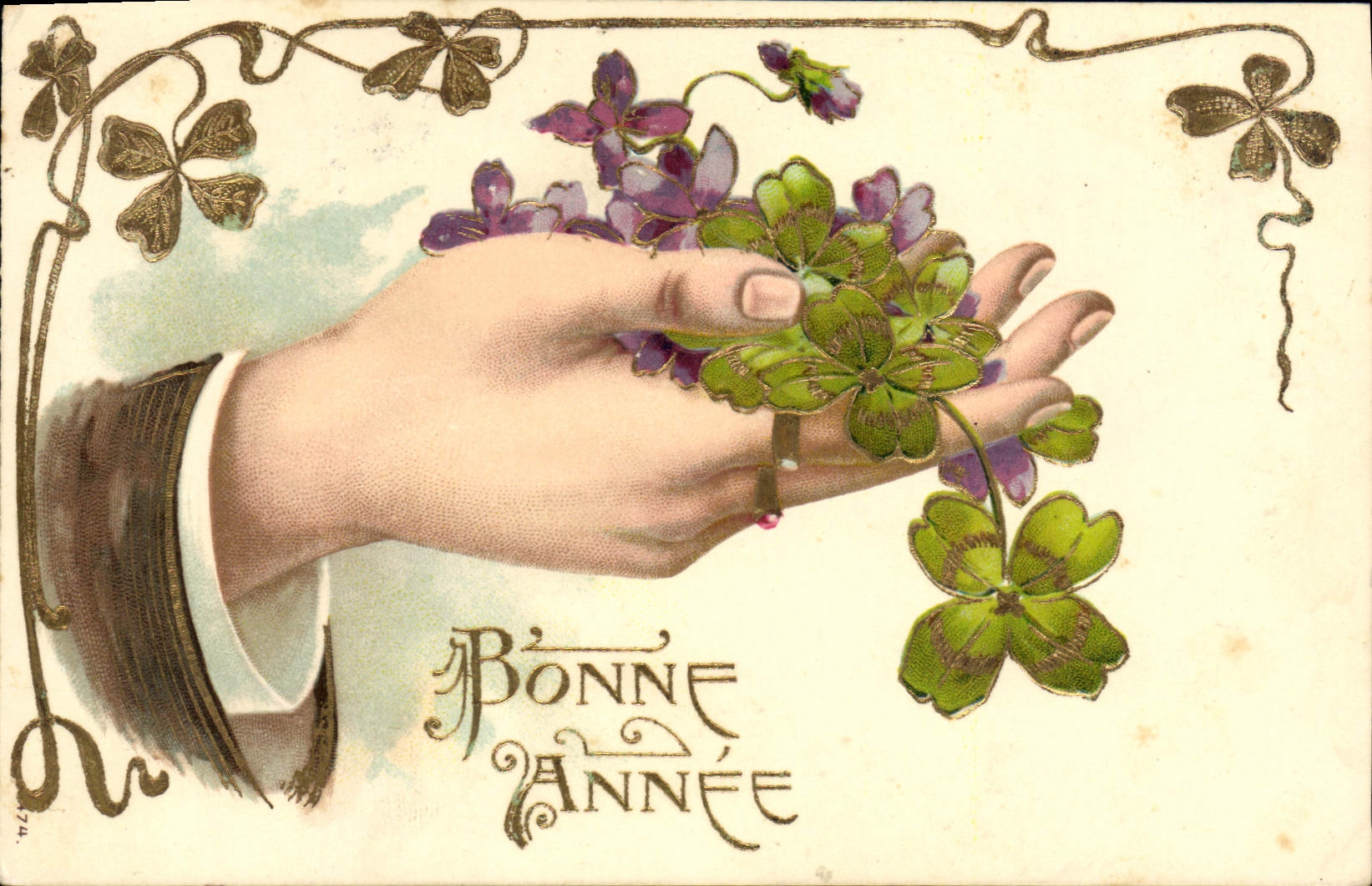 CPA Fantaisie Main Fleurs 